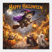 Papier Peint Fond d'écran de chat Happy Halloween décoration de (Recto)