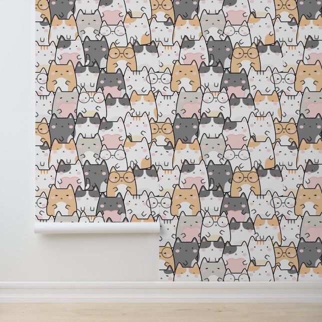 Papier Peint Fond d'écran de chat mignon Kawaii Kitty (Application)