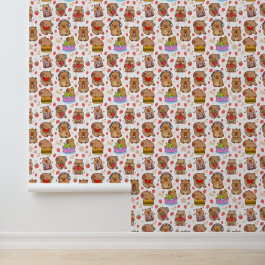Papier Peint Fond d'écran mignon capybara kawaii pour la chambr (Application)