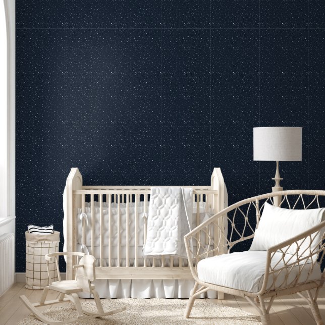 Papier Peint Fond d'écran neige, points blancs sur fond marine (Enfants)