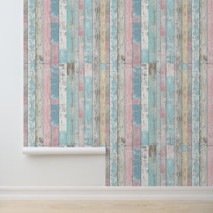 Papier Peint Fond d'écran Rustique Pastel Wood Plank