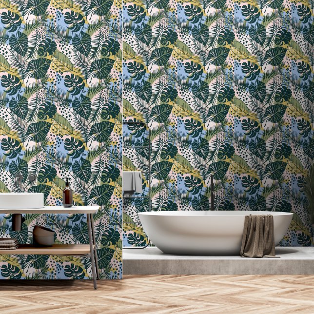 Papier Peint Fond d'écran Tropical Jungle 2 (Salle de bain)