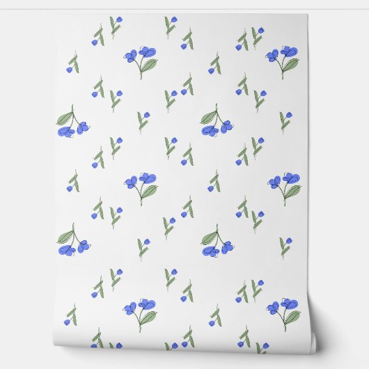 Papier Peint Fond d'écran Tulipes Bleues (Déroulement)