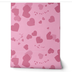 Papier Peint Fonds d'écran coeurs d'amour rose joli