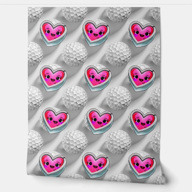 Papier Peint Fonds d'écran de la Saint-Valentin avec des cœurs  (Déroulement)