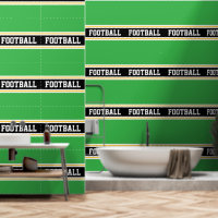 FOOTBALL Orange Blanc Noir Vert Rayures de course