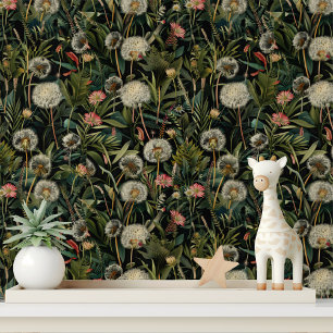 Papier Peint Forêt de pissenlits Fleur Décollage et Collage