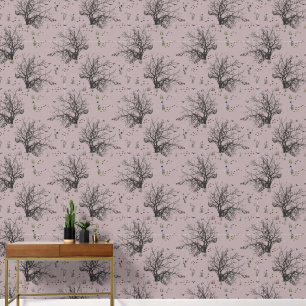 Papier Peint Forêt d'hiver de fin automne