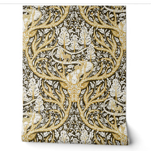 Papier Peint Forêt d'or majestueuse avec cerf Antler & Foliage