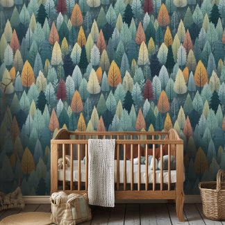 Papier Peint Forêt lunaire Salle pour les enfants