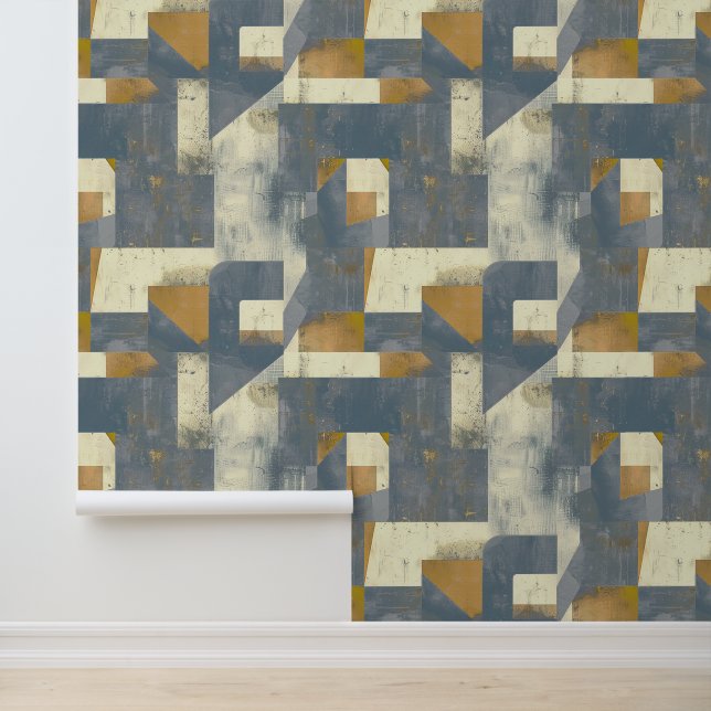 Papier Peint Formes architecturales strictes couleur scandinave (Application)