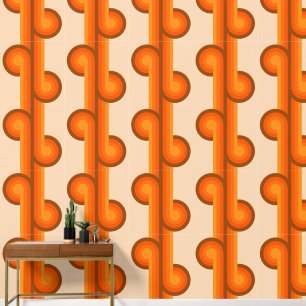 Papier Peint Formes géométriques solides rétro motif 1