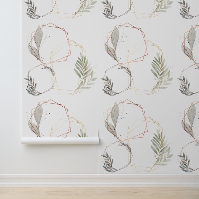 Papier Peint Fresque Abstraite murale botanique avec cintrage d (Application)