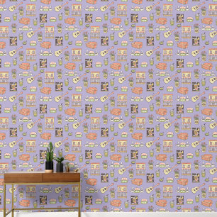 Papier Peint FRIENDS™   Motif d'icône violette