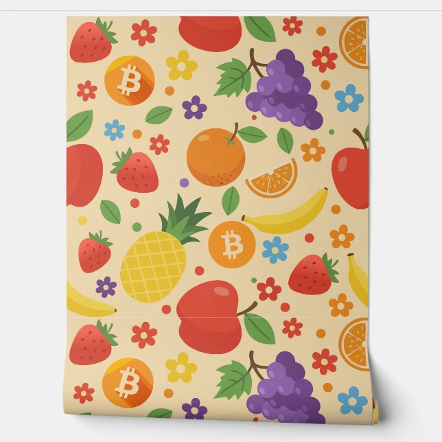 Papier Peint Fruits Bitcoin (Déroulement)