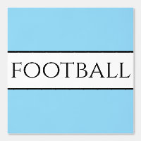 Fun FOOTBALL Texte Bleu Bleu Noir Blancs