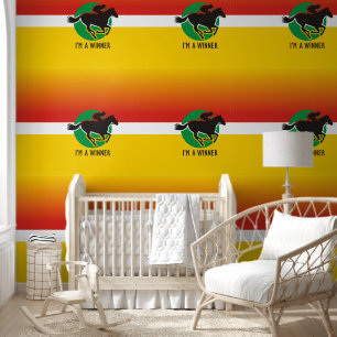 Papier Peint FUN - Racehorse Jockey - JE SUIS UN GAGNANT