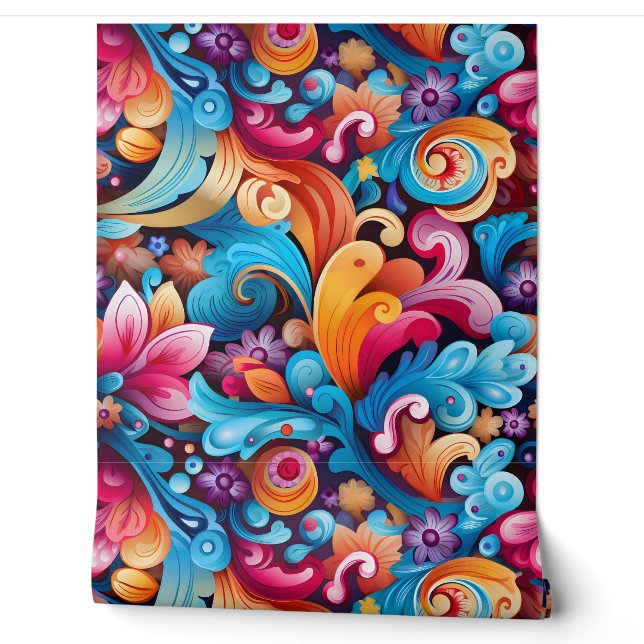 Papier Peint Funkadelic floral (Déroulement)