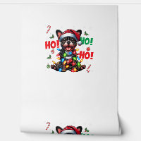 Funky French Bulldog Christmas Santa Hat Lights HO
