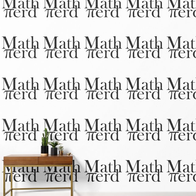 Papier Peint Funny Pi Math Enseignant en Sciences Nerd Noir et  (Couloir)