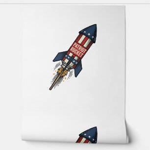 Papier Peint Fusée Patriot 4 juillet Conception de feux d'artif