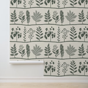 Papier Peint Gentle Botanic Rhythm XL 1b vert foncé floral