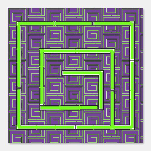 Papier Peint Géo Vert Violet (Recto)