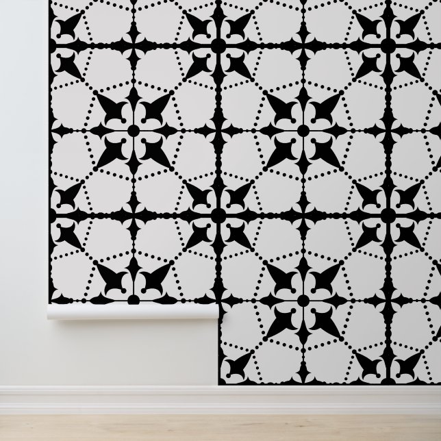 Papier Peint Géométrie Noir Et Blanc (Application)