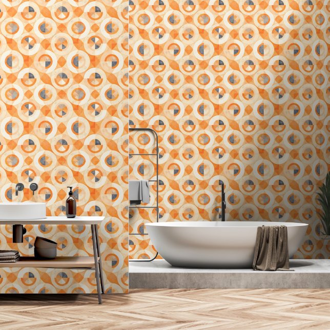 Papier Peint Géométrie Terra dégradée (Salle de bain)