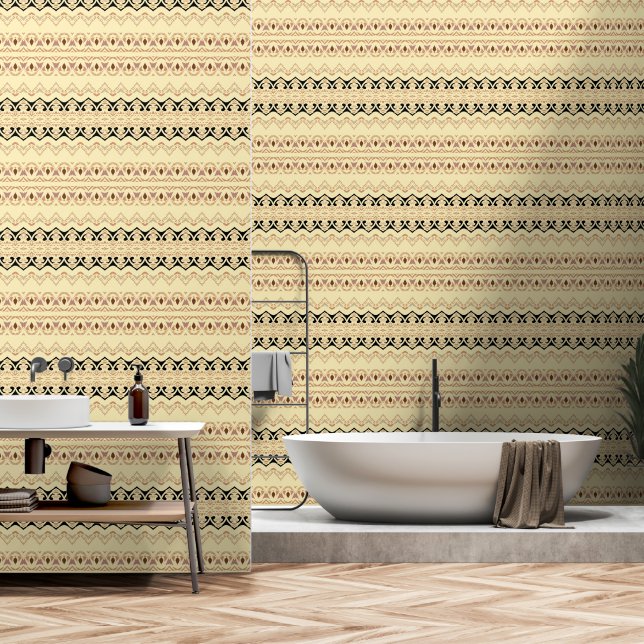 Papier Peint géométrique (Salle de bain)