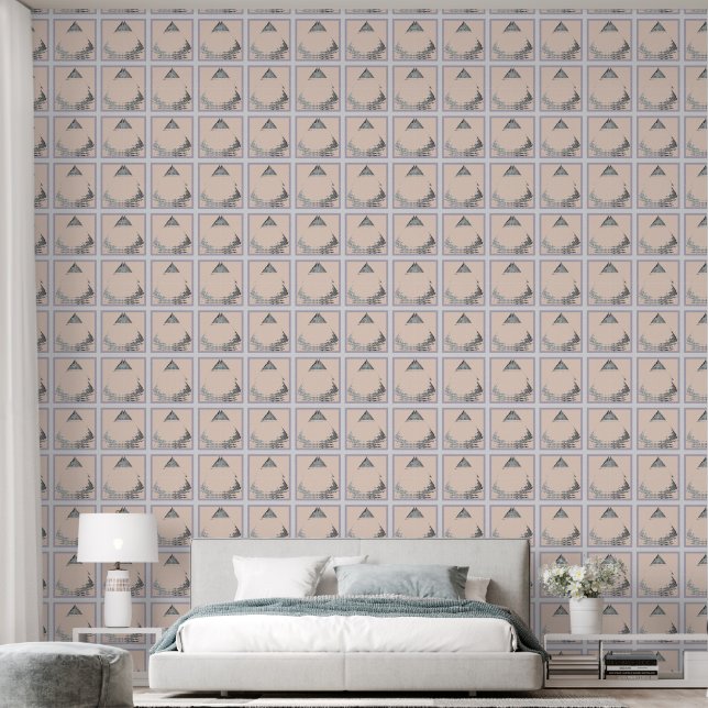 Papier Peint Géométrique Abstraite (Chambre à coucher)