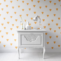 Papier peint géométrique Motif triangle jaune