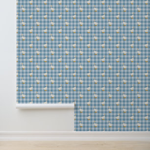 Papier Peint Gingham Bleu Poudre Géométrie Buffalo Garçon Manqu