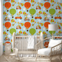 Giraffe amusante dans Air Balloons Vélos et voitur