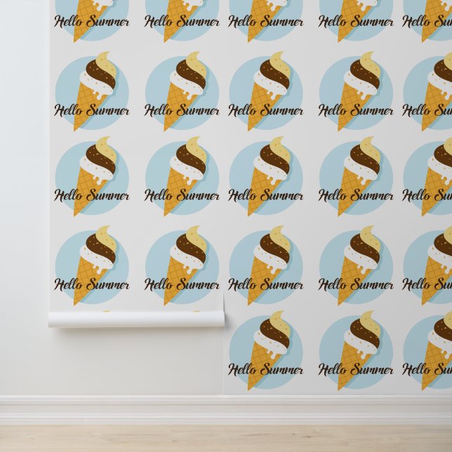 Papier Peint Glace crème Bonjour (Application)