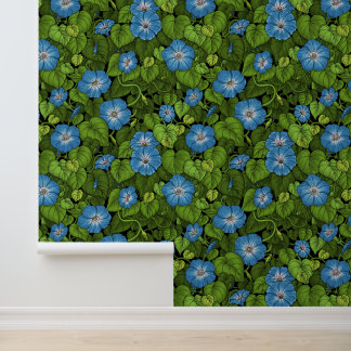 Papier Peint Glorieuse du matin en bleu et vert