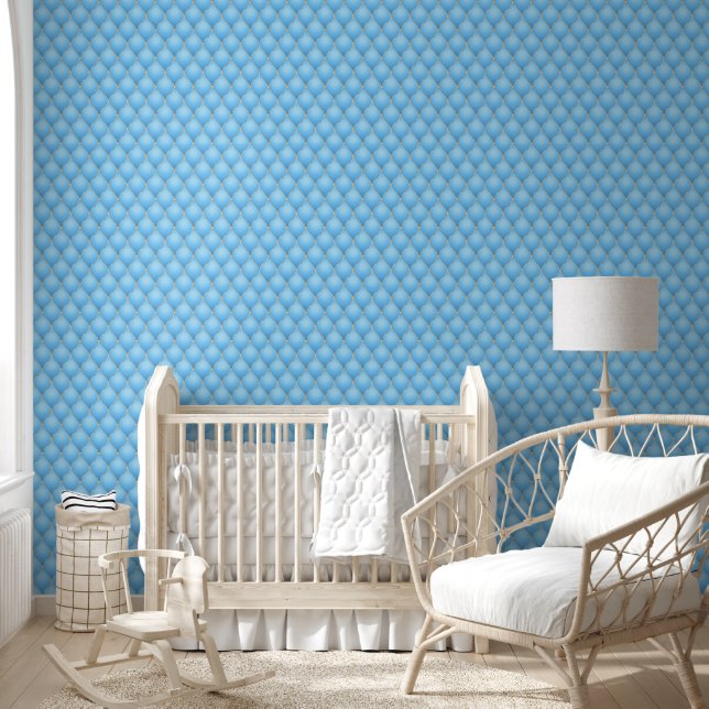 Papier Peint Gold Diamond Tufted Sky Blue (Enfants)