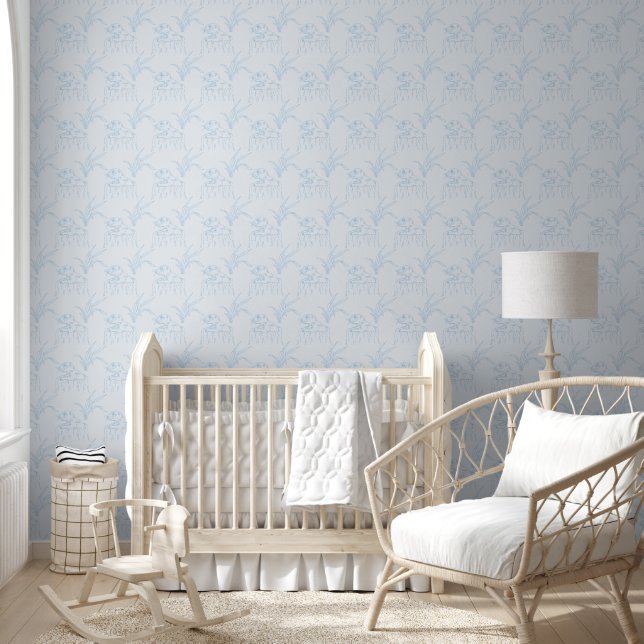 Papier Peint Gopher Blue Line Art Baby Room (Enfants)