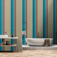 Grandes Cool Bleu Aqua Pierre rouille Brown Gris O