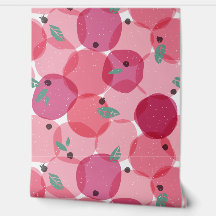 Gras moderne Berry rose Fruit Polka Dot Motif