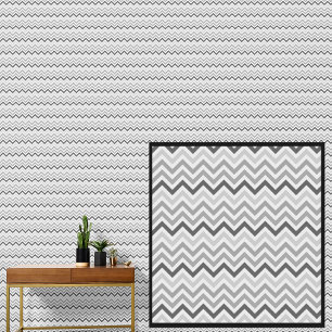 Papier Peint Gray gris foncé clair Chevron géométrique