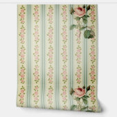 Papier Peint Green English Rose Elegance (Déroulement)