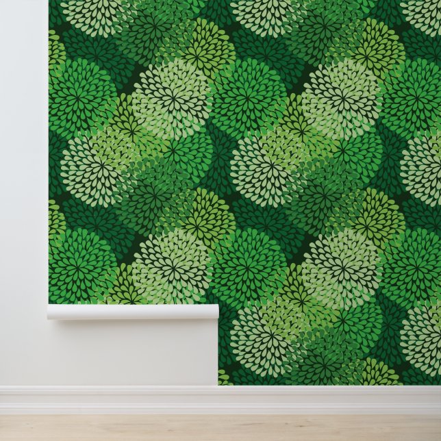 Papier Peint Green floral (Application)