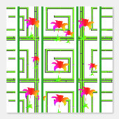 Papier Peint Grille florale Geo Rainbow (Recto)