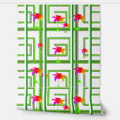 Papier Peint Grille florale Geo Rainbow (Déroulement)