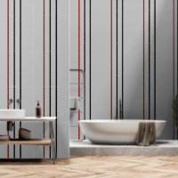 Gris de bande verticale rouge noir