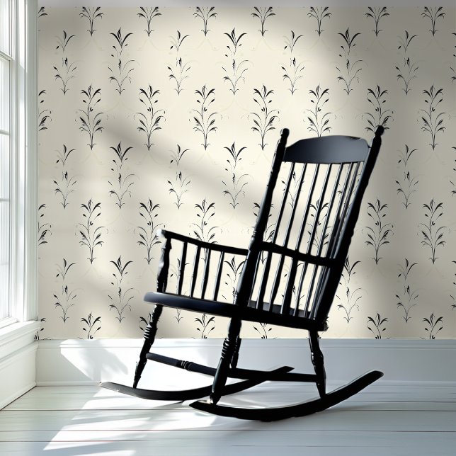 Papier peint gris et beige à la floraison (Créateur téléchargé)