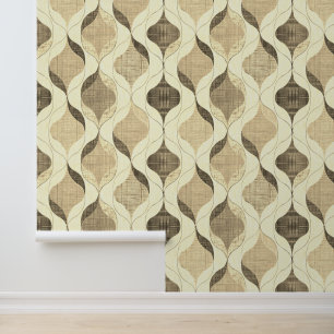 Papier Peint Gris Neutre Marron Moderne Luxueux Ondulé