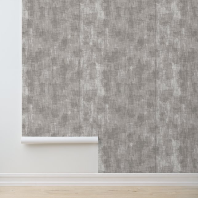 Papier Peint Gris Provence Texturé Minimaliste Tacheté (Application)