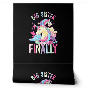 Papier Peint Grosse Soeur Enfin Unicorne Frère Nouveau-né Pour